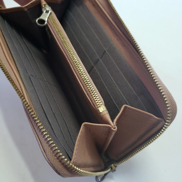 See By Chloe Geniue Leather Zip Around Wallet Beige Light Brown Large Clutch - Picture 7 of 11